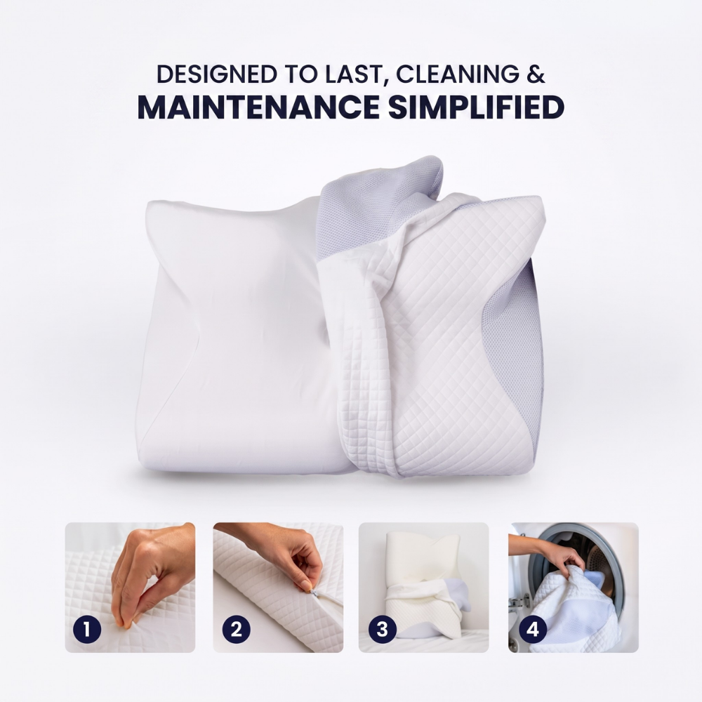 Nuve™ Align Pillow - Ergonomic Contour Pillow for Neck & Shoulder Relief