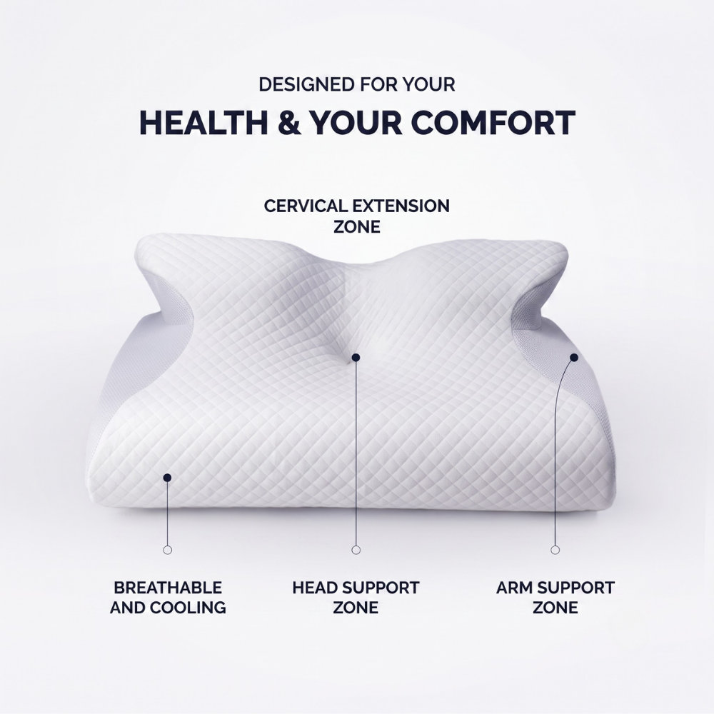 Nuve™ Align Pillow - Ergonomic Contour Pillow for Neck & Shoulder Relief