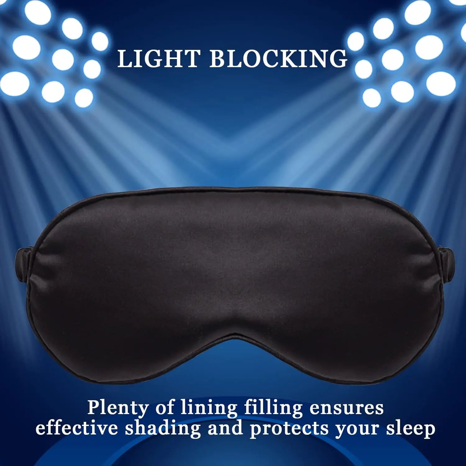 Sleep Mask 1 Pack Silk Eye Cover Soft Satin Blindfold Elastic Strap Night Eyeshade Travel Nap for Women Men