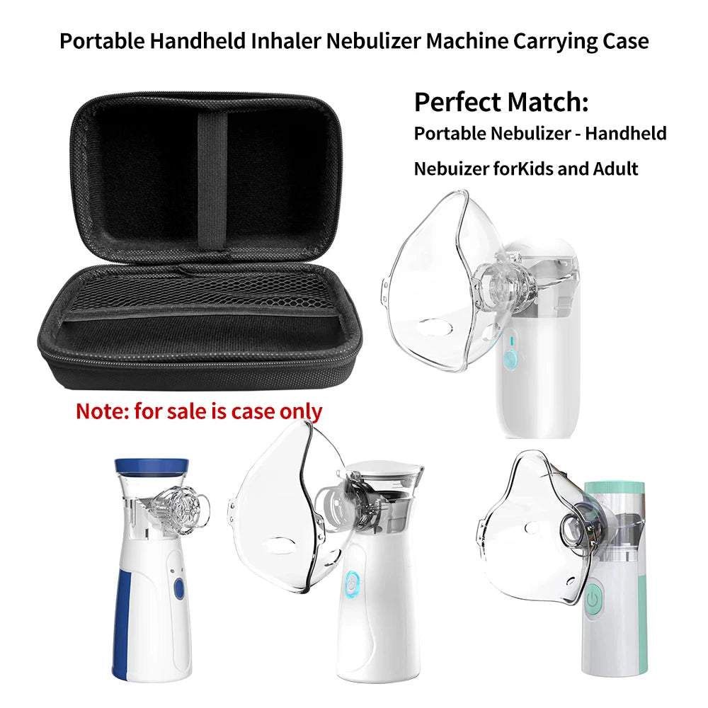 JUSTLANG Storage Case for Mesh Nebulizer Medical Handheld Humidifier Silent Inhaler Inhalator Atomizer Adult Child