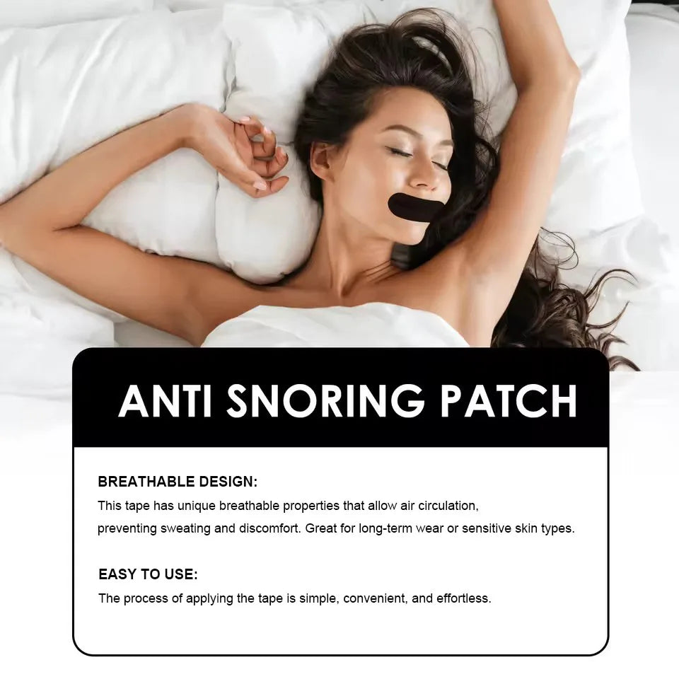 30/60pcs Anti Snoring Mouth Tape Better Sleeping Mouth Breath Strips Improved Sleep Nose Breathing Stickers for Home Travel