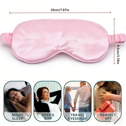 Sleep Mask 1 Pack Silk Eye Cover Soft Satin Blindfold Elastic Strap Night Eyeshade Travel Nap for Women Men