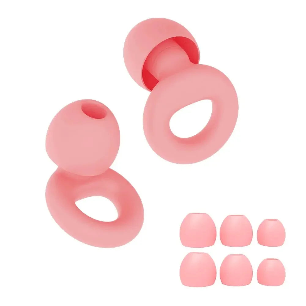 Quiet Ear Plugs for Noise Reduction – Super Soft, Reusable Hearing Protection for Sleep,Swim, Work 8 Ear Tips in XS/S/M/L